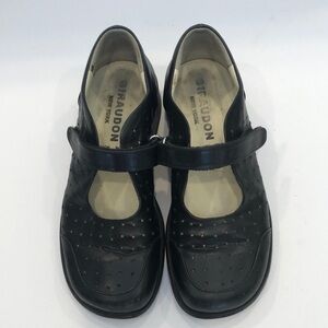 Giraudon Black leather Mary Jane style size 38 European